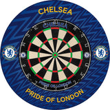 Chelsea Football Dartboard Surround - Official Licensed - Chelsea FC - S4 - ZigZag - Yellow