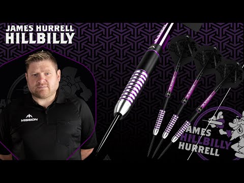 Mission James Hurrell Darts - Soft Tip - Hillbilly - Black & Purple - 18g