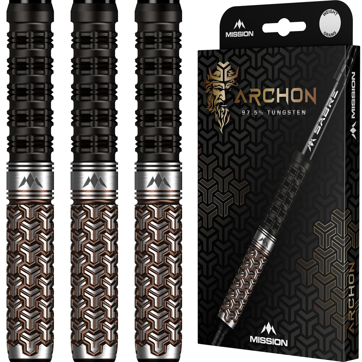 Mission Archon Darts - Soft Tip - 97.5% - Black & Bronze PVD 18g