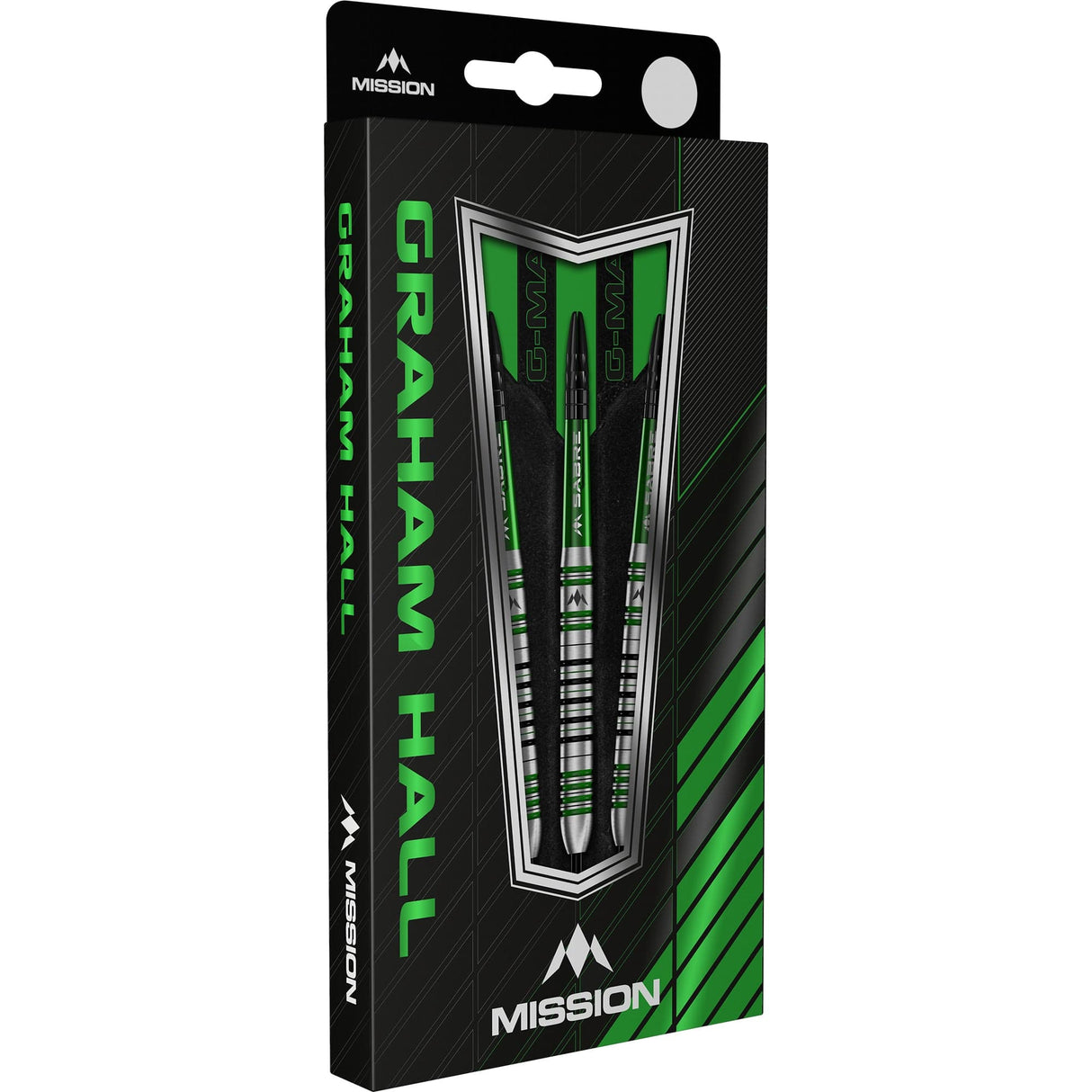 Mission Graham Hall Darts - Steel Tip - 90% - Black & Green