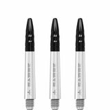 Mission Sabre Shafts - Polycarbonate Dart Stems - White - Black Top Tweenie