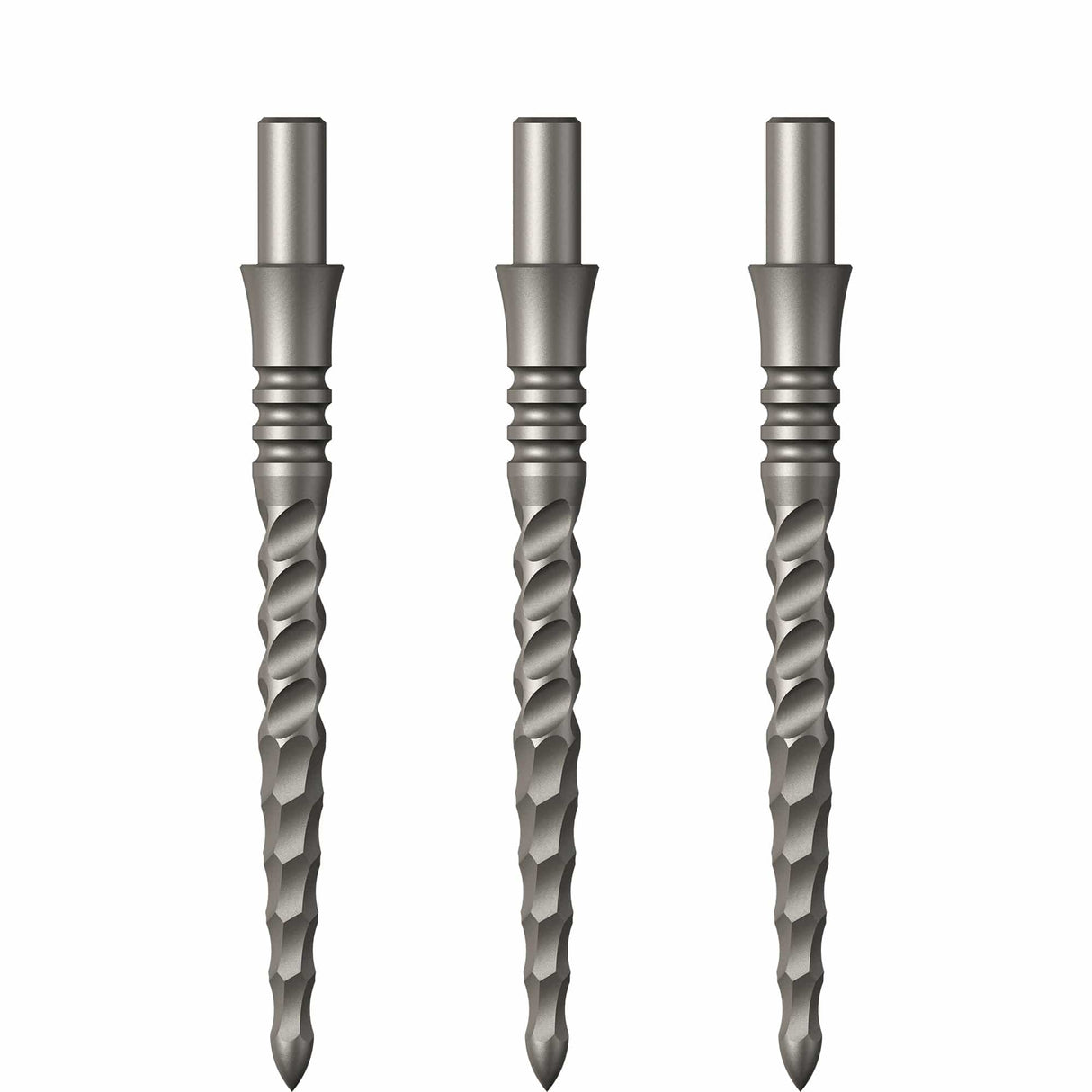 Mission Sniper Points - Steel Tip - Precision Spare Points - Lunar CS - Silver 28mm