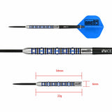 One80 Alexis Toylo Darts - Steel Tip - Cool Cat - Blue - 22g 22g