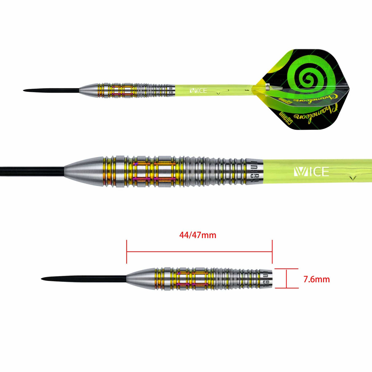 One80 Chameleon Darts - Steel Tip - Emerald