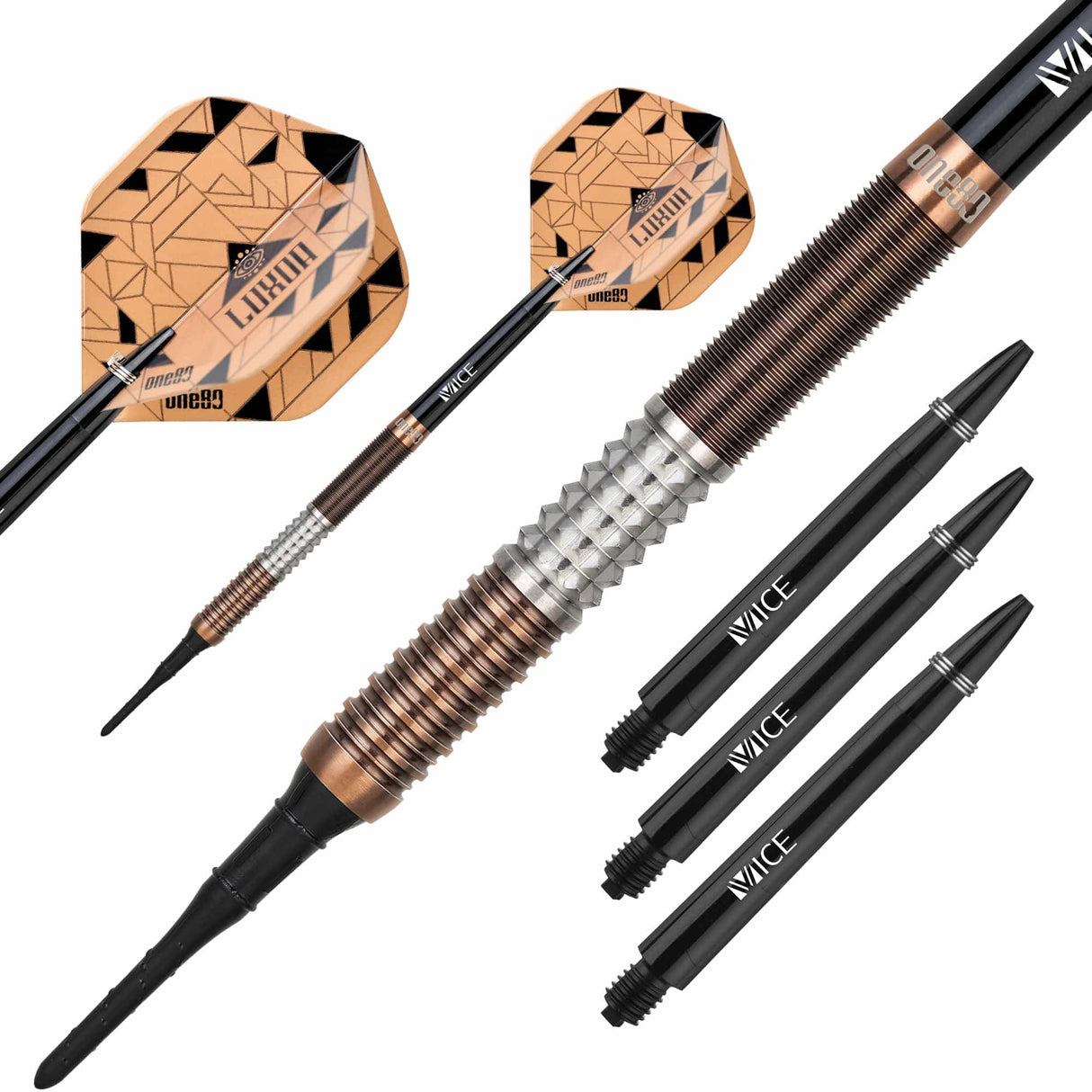 One80 Luxor Alpha Darts - Soft Tip - Bronze