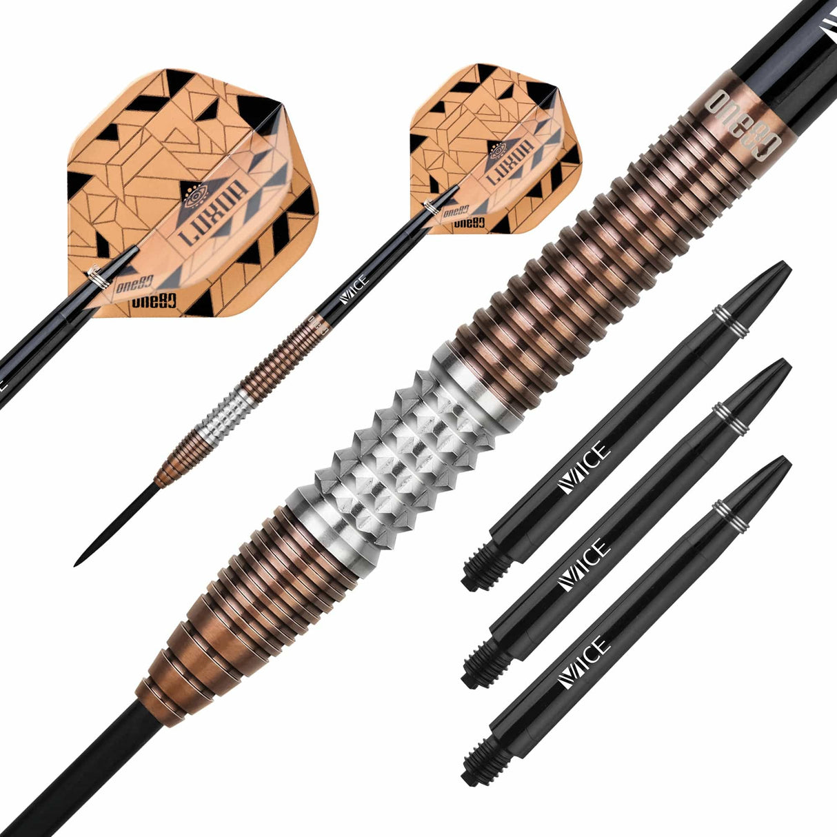 One80 Luxor Gamma Darts - Steel Tip - Bronze