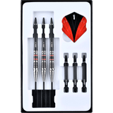 One80 Mick Lacey Darts - Steel Tip - Lone Wolf - Black & Red - 23.5g 23g