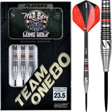 One80 Mick Lacey Darts - Steel Tip - Lone Wolf - Black & Red - 23.5g 23g