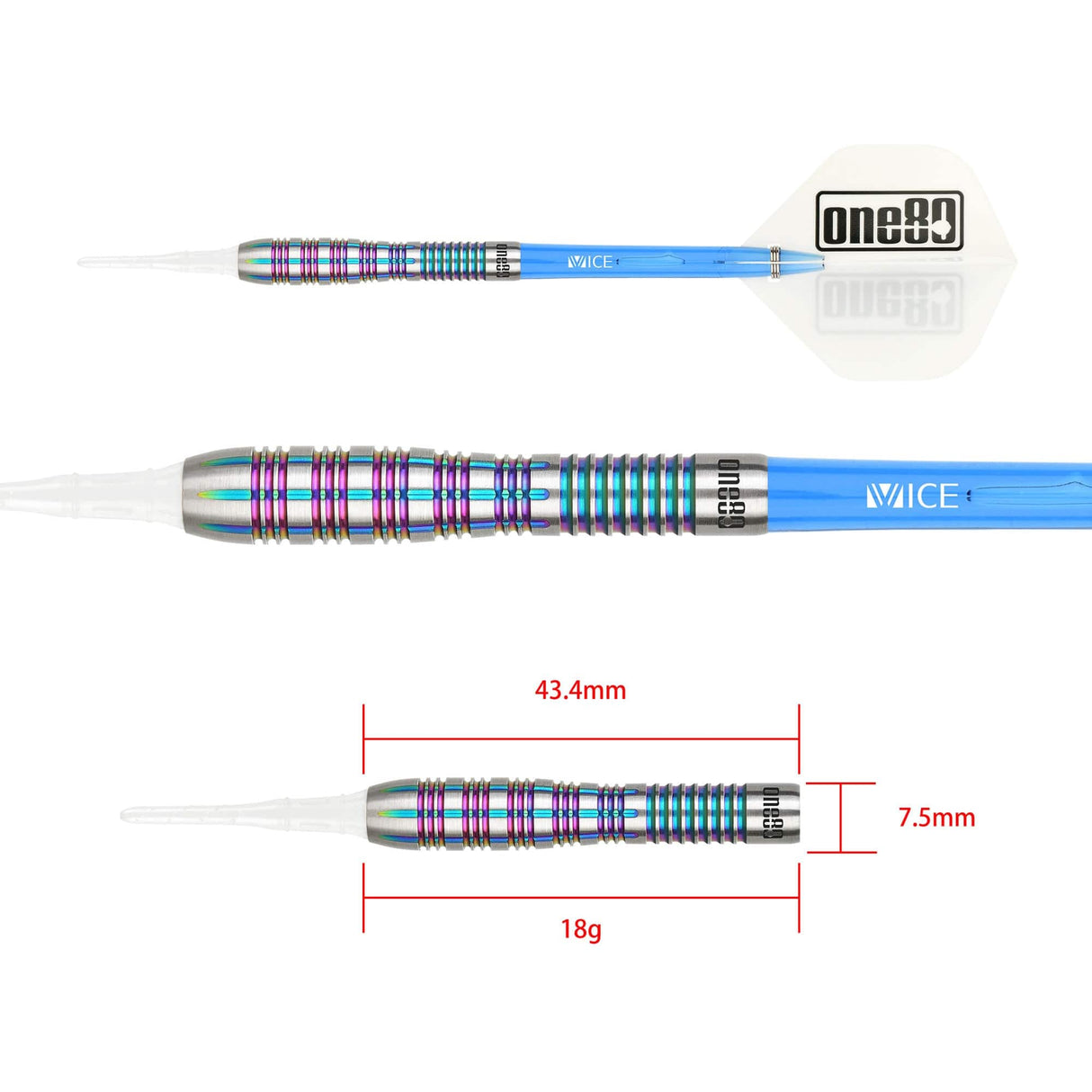 One80 Nicole Regnaud Darts - Soft Tip - Renegade 18g