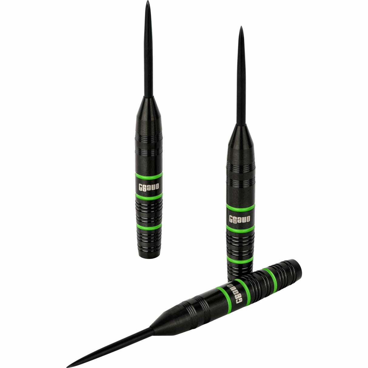 One80 Raise B Darts - Steel Tip - Black - Green Rings