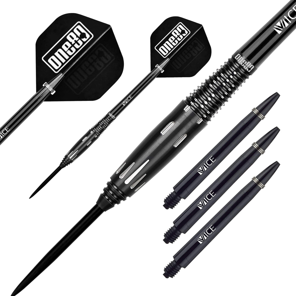 One80 Saori Miymoto Darts - Steel Tip - Rafale - Signature - Black - 21g 21g