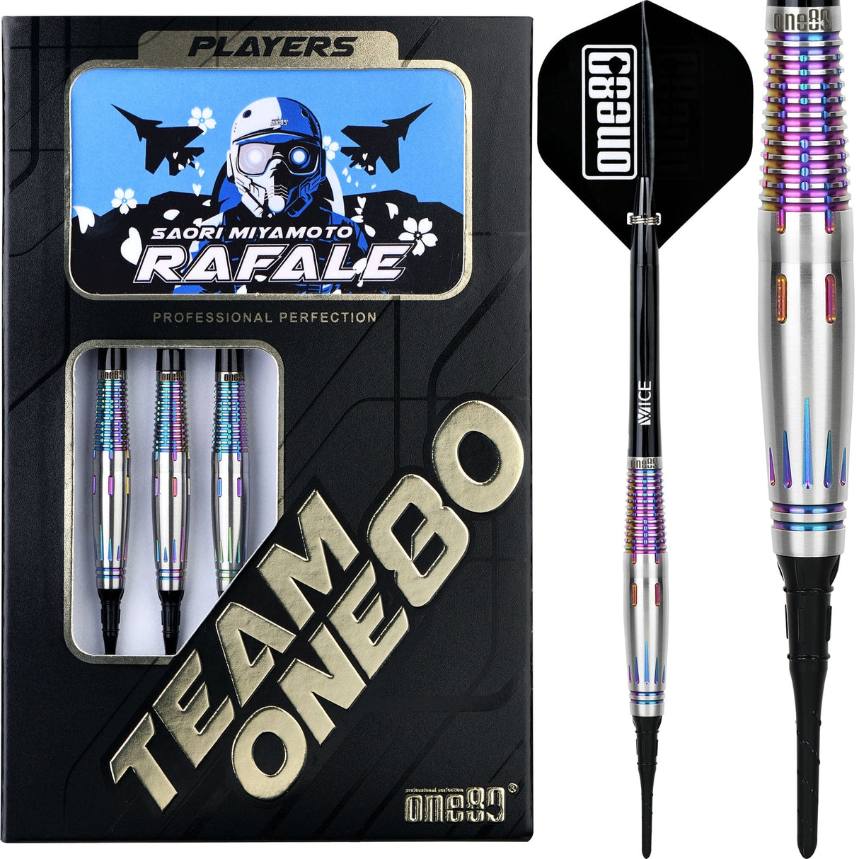 One80 Saori Miymoto Darts - Soft Tip - Rafale - Signature - Chameleon - 19g 19g