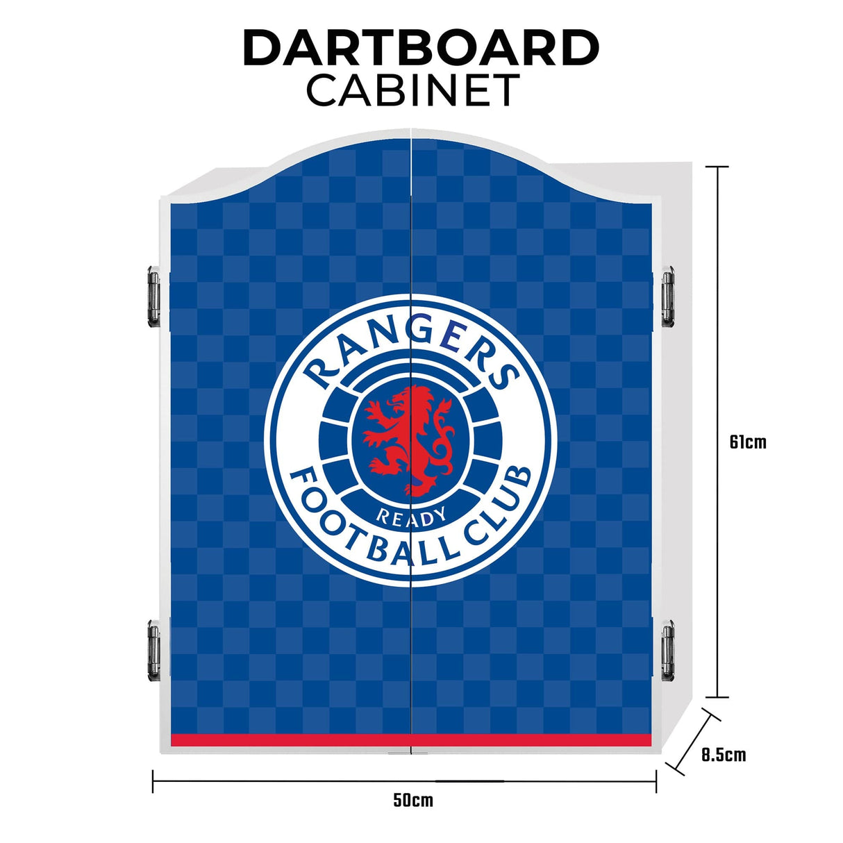 Rangers FC Dartboard Cabinet - Official Licensed - RFC - C1 - Check