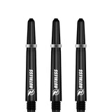 Ruthless Deflectagrip Dart Shafts - Nylon Stems with Springs - Black Tweenie