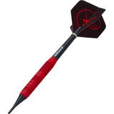 Unicorn Core Plus Win Darts - Soft Tip Brass - Rubberised Red