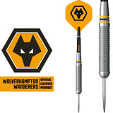 Wolverhampton Wanderers FC Darts - Steel Tip Brass - Official Licensed - Wolves - 22g 22g