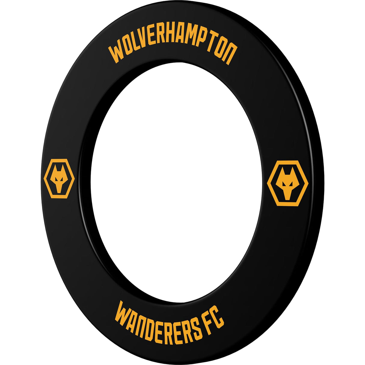 Wolverhampton Wanderers FC Dartboard Surround - Official Licensed - Wolves - S1 - Black - Yellow Crest