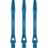 XQMax Aluminium Dart Shafts - Metal Dart Stems - Blue Medium