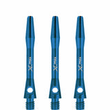 XQMax Aluminium Dart Shafts - Metal Dart Stems - Blue Short